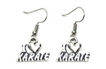 SPORTS Earring : Fashion I Love Karate Dangle Earrings For Women / AZAESE201-ASL