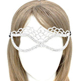 Arras Creations Silver Crystal Cloud Masquerade Mask. / AZMIMA003-SCL