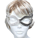 Arras Creations Silver Tone Crystal Mask / AZMIMA002-SCB