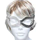 Arras Creations Silver Tone Crystal Mask / AZMIMA002-SCB