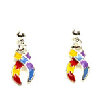 Autism Puzzle Ribbon Dangle Earrings Fashion Novelty Jewelry for Women / AZAEAU003-SMU