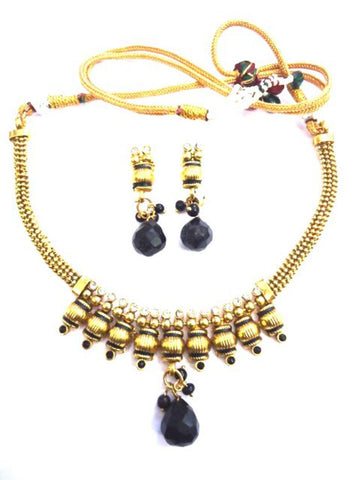 Arras Creations Designer Imitation Delicate Necklace Set for Women / AZINDN201-GBK