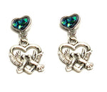 Fashion Trendy Valentine Heart Love Dove Dangle Earrings For Women / AZAEVE005-AAB
