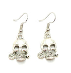 Halloween Fashion Skull Dangle Earrings For Women / AZAEHA007-ASL