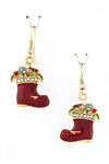 Christmas Santa Socks Earrings / AZERFH121-GRD-CHR