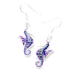 Sea Life Fashion Lacquered Sea Horse Dangle Earrings for Women / AZERSEA274-SMU