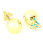 Fashion Trendy Double Sided Christmas Tree Stud Earrings for Women/AZERDS225-GTE