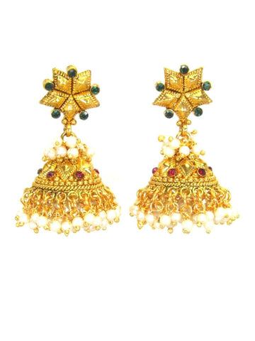 Imitation Designer Stone Jhumka Earrings For Women / AZINJE138-GMU