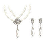 Arras Creations Fashion Simulated Pearl Necklace Set for Women / AZFJNS130-SWH