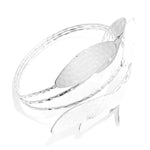 Fashion Metal Leaf Upper Arm Cuff Bracelet ArmBand for Women / AZMIAB758-SIL