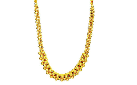 Imitation Traditional Kolhapuri Necklace - Utarband Thushi For Women / AZMKN1018-GLD