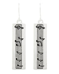 Music Note Dangle Fashion Earring Set / AZERMU734-SIL