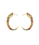 Multi Gold Curve Earrings / AZERFH227-GMU