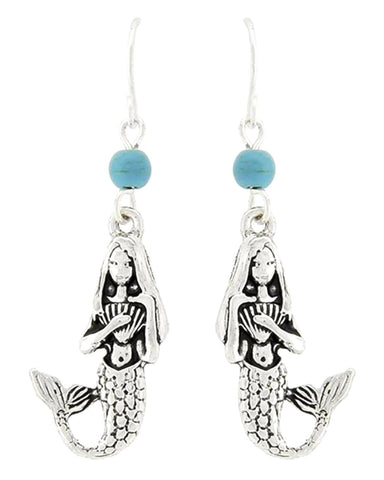SEA LIFE Little Mermaid Dangle Earrings For Women / AZERSEA128-ABL