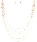 Arras Creations Fashion Chain Necklace Set for Women / AZFJNS060-GWT