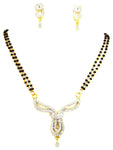 Arras Creations Designer Imitation Short Mangalsutra Necklace with CZ Pendant for Women / AZMNGC122-GCL