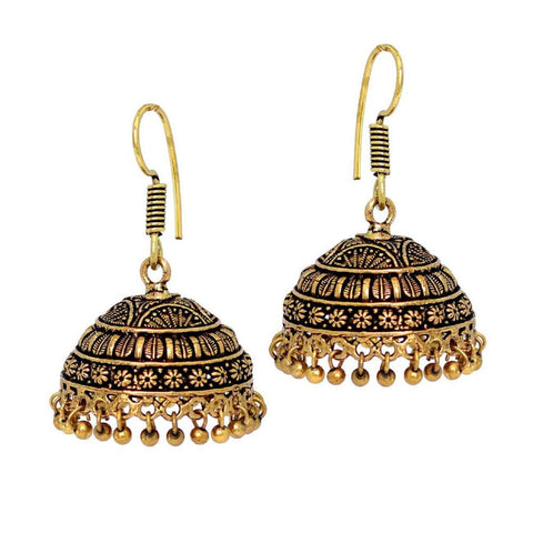 Indian Bollywood Style Antique Oxidized Party Wear Jhumki Jhumka Earrings For Women / AZINOZE90