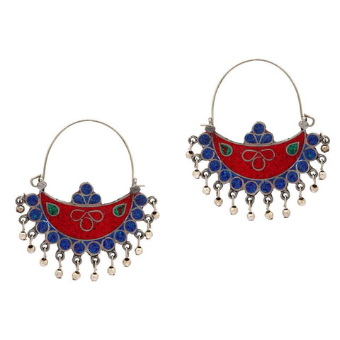 Fashion Bollywood Oxidized Traditional Afghani Earrings for Women / AZINOA768-ASM