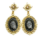 Trendy Fashion Cameo Lacework Cabochon Earrings for Women / AZEACS407-AGB