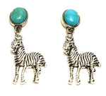 Trendy Unique Fashion Zebra Animal Dangle Earrings For Women / AZAEAL501-AST