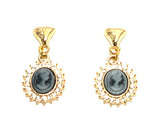 Trendy Fashion Delicate Cameo Lady Cabochon Earrings for Women / AZAELC001-GBK
