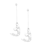 Fashion Trendy Scorpio - Zodiac Sign Dangle Earrings For Women / AZZESC150-SIL