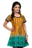Indian Tunic Top Womens / Kurti Printed Blouse tops - AZDKJD-64D