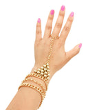 Arras Creations Fashion Beads Hand Chain for Women / AZFJSB103-GLD