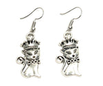 Arras Creations Fashion Trendy Pet Lover/Cat Dangle Fish Hook Earring for Women / AZAEAL204-ASL