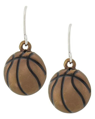 Fashion Trendy Sports Basketball - Basketball Dangle Earrings For Women / AZSJER969-MBB