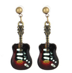 Musical Guitar Drop Dangle Earrings Jewelry For Women / AZERALH02-AMU