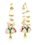 Imitation Bollywood Designer Hoop Jhumki Earrings for Women / AZINHZ492-GPM