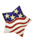 Independence Day / American Flag / Star Brooch - Brooch/pin / AZFJBR138-GRB-PAT