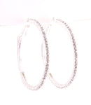 Hoop Earrings with Rhinestones / AZERFH064-SCL