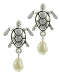 SeaLife Turtle Metal Dangle Clip-On Earrings for Women / AZERCO106-ASP