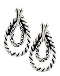 Trendy Fashion Antique Silver Tone Metal Tear Drop Dangle Earring / AZERVI499-ASL