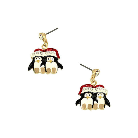 Christmas Penguin Post Earring / AZERFH953-GMU-CHR