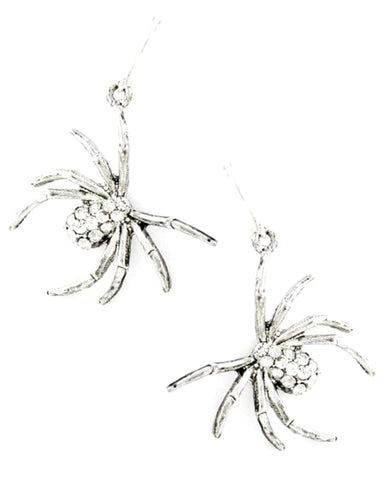 Fashion Halloween Spider Dangle Fish Hook Earrings For Women / AZERHE968-ASC