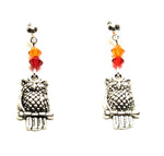 Halloween Trendy Fashion Owl Dangle Earrings for Women / AZAEHA102-SRO