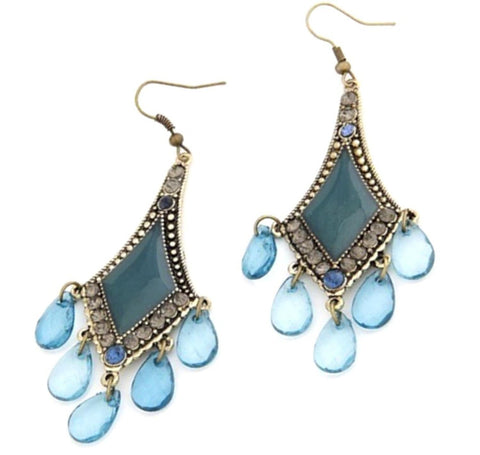 Water drop shaped Vintage Earrings Set / AZERFH184-ABL