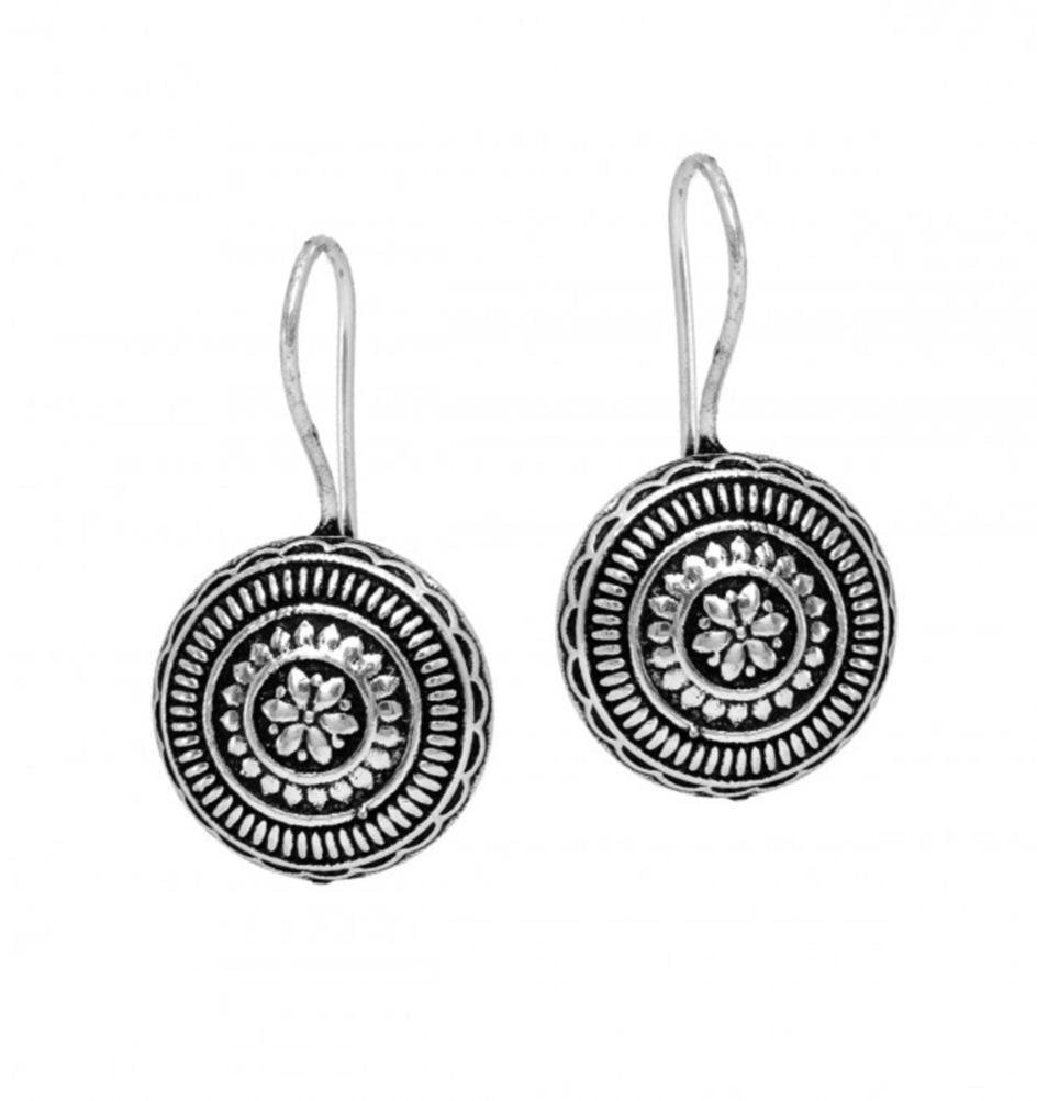 Vintage indian traditional style drop dangle stud earring Pure 925  sterling silver floral earring best brides gifting wedding jewelry s940   TRIBAL ORNAMENTS