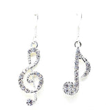 Music Treble Note Drop Dangle Earrings Jewelry For Women / AZERMUA14