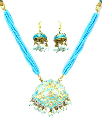 Arras Creations Authentic Designer Indian Lac/Rajasthani Style Jewelry Set for Women