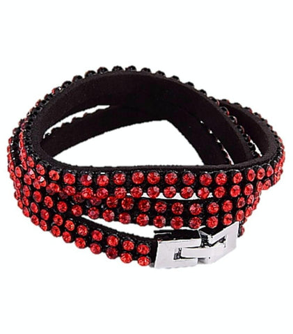 Fashion Trendy Latch Leatherette Bracelet for Women / AZBRLB017-SRD