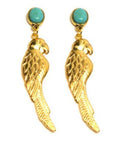 Trendy Fashion Vintage Parrot Dangle Earrings for Women / AZAEAL403-GTU