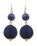 Fashion Trendy Thread Ball Dangle Earrings for Women / AZERPP453-GBL