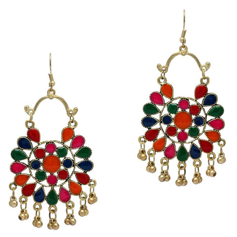 Fashion Bollywood Oxidized Traditional Afghani Earrings for Women / AZINOA737-AGM