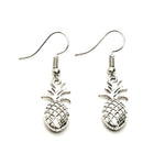Fashion Trendy Antique Silver Pineapple Dangle Fish Hook Earring / AZAEFP001-ASL