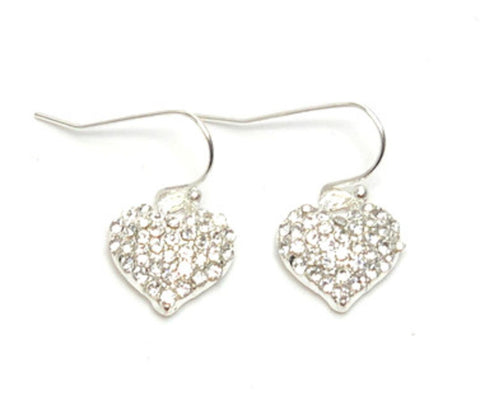 Fashion Trendy Valentine Heart Love Dangle Earrings For Women / AZAEVH301-SCL