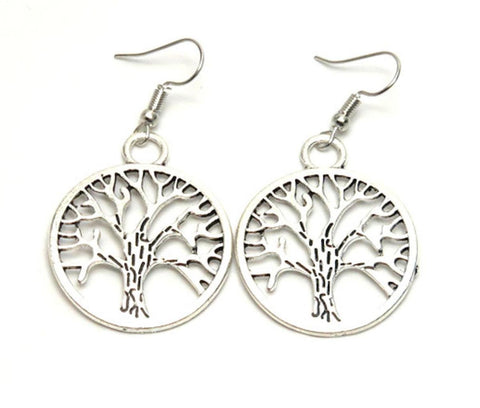 Fashion Trendy Tree of Life Drop Dangle Earrings For Women / AZAESL202-ASL